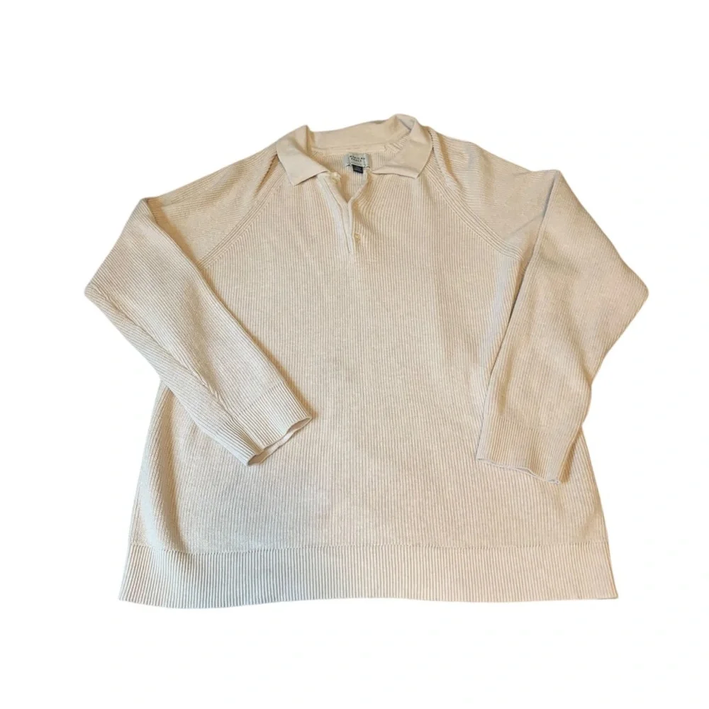 American Eagle cream collared sweater size XXL